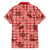 Red Palaka Hawaii Cowboy Family Matching Short Sleeve Bodycon Dress and Hawaiian Shirt Puakenikeni Lei Paniolo Papale Seamless Vibes - Polynesian Pride