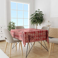 Red Palaka Hawaii Cowboy Tablecloth Puakenikeni Lei Paniolo Papale Seamless Vibes LT14 - Polynesian Pride