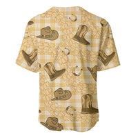 Yellow Palaka Hawaii Cowboy Baseball Jersey Puakenikeni Lei Paniolo Papale Seamless Vibes - Polynesian Pride