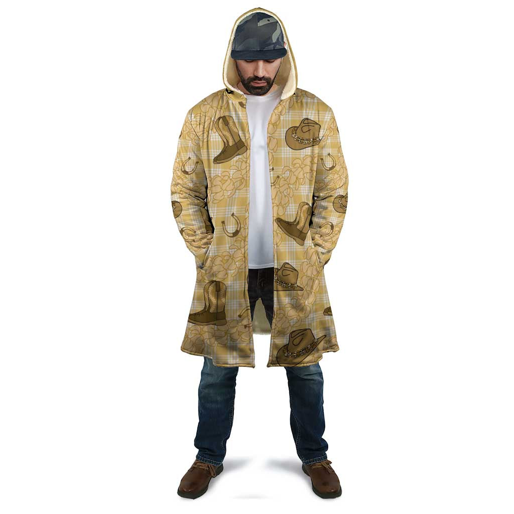 Yellow Palaka Hawaii Cowboy Cloak Puakenikeni Lei Paniolo Papale Seamless Vibes - Polynesian Pride