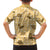 Yellow Palaka Hawaii Cowboy Family Matching Long Sleeve Bodycon Dress and Hawaiian Shirt Puakenikeni Lei Paniolo Papale Seamless Vibes - Polynesian Pride