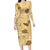 Yellow Palaka Hawaii Cowboy Family Matching Long Sleeve Bodycon Dress and Hawaiian Shirt Puakenikeni Lei Paniolo Papale Seamless Vibes - Polynesian Pride