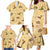 Yellow Palaka Hawaii Cowboy Family Matching Mermaid Dress and Hawaiian Shirt Puakenikeni Lei Paniolo Papale Seamless Vibes - Polynesian Pride