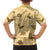 Yellow Palaka Hawaii Cowboy Family Matching Short Sleeve Bodycon Dress and Hawaiian Shirt Puakenikeni Lei Paniolo Papale Seamless Vibes - Polynesian Pride