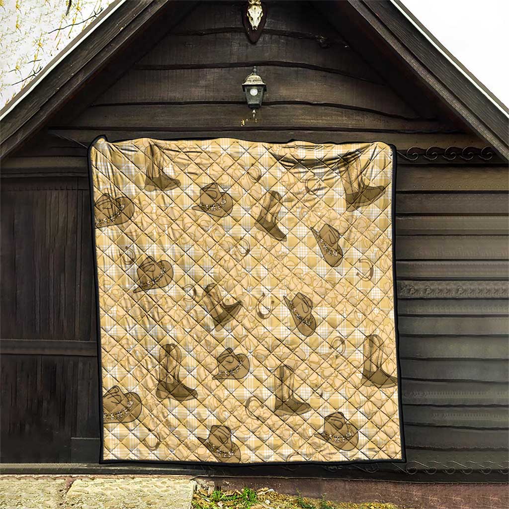 Yellow Palaka Hawaii Cowboy Quilt Puakenikeni Lei Paniolo Papale Seamless Vibes - Polynesian Pride