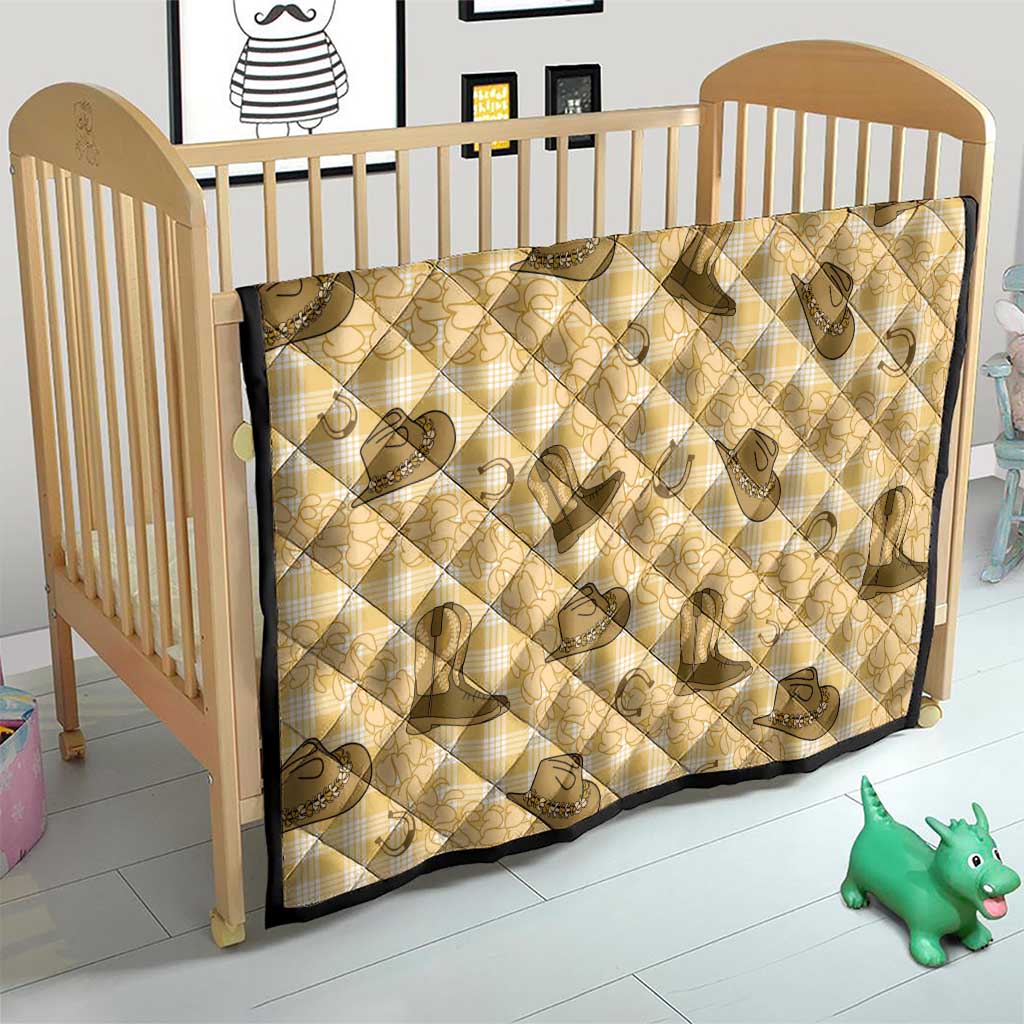 Yellow Palaka Hawaii Cowboy Quilt Puakenikeni Lei Paniolo Papale Seamless Vibes - Polynesian Pride