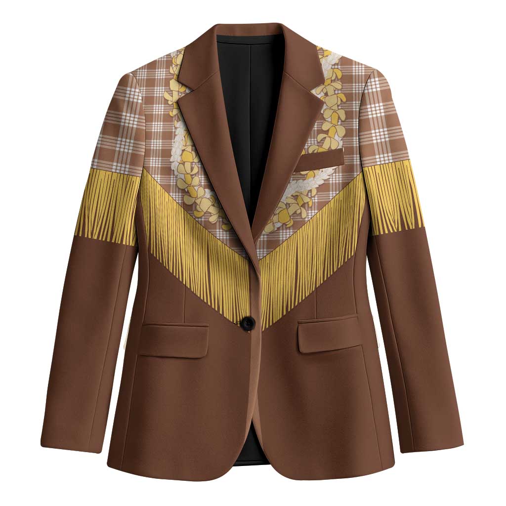 Aloha Hawaii Cowboy Custome Blazer Puakenikeni Lei Palaka Tassel Style - Polynesian Pride