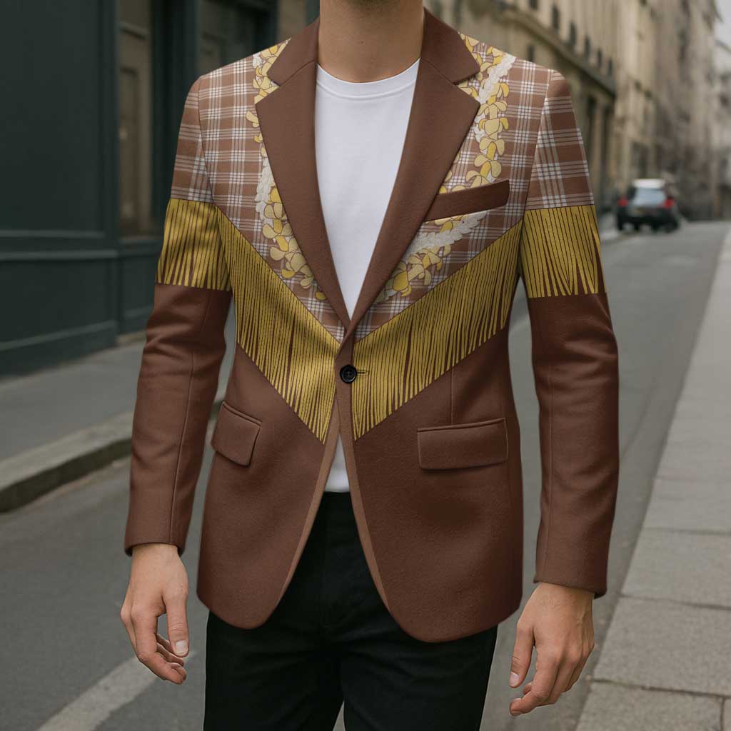 Aloha Hawaii Cowboy Custome Blazer Puakenikeni Lei Palaka Tassel Style - Polynesian Pride