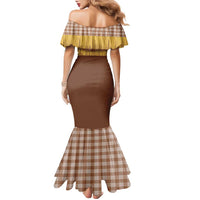 Aloha Hawaii Cowboy Custome Family Matching Mermaid Dress and Hawaiian Shirt Puakenikeni Lei Palaka Tassel Style - Polynesian Pride