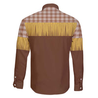 Aloha Hawaii Cowboy Custome Family Matching Short Sleeve Bodycon Dress and Hawaiian Shirt Puakenikeni Lei Palaka Tassel Style - Polynesian Pride