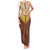 Aloha Hawaii Cowboy Custome Family Matching Tank Maxi Dress and Hawaiian Shirt Puakenikeni Lei Palaka Tassel Style - Polynesian Pride