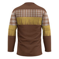 Aloha Hawaii Cowboy Custome Hockey Jersey Puakenikeni Lei Palaka Tassel Style - Polynesian Pride