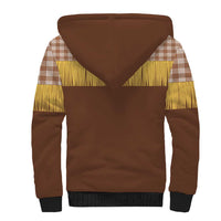 Aloha Hawaii Cowboy Custome Sherpa Hoodie Puakenikeni Lei Palaka Tassel Style - Polynesian Pride