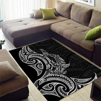 New Zealand Hammerhead Shark Area Rug Maori Haehae Mangopare Black - Polynesian Pride