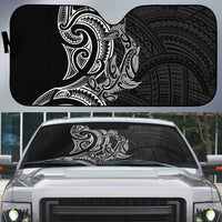New Zealand Hammerhead Shark Auto Sun Shade Maori Haehae Mangopare Black - Polynesian Pride