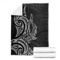 New Zealand Hammerhead Shark Blanket Maori Haehae Mangopare Black - Polynesian Pride