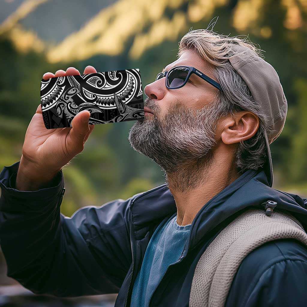 New Zealand Hammerhead Shark 4 in 1 Can Cooler Tumbler Maori Haehae Mangopare Black - Polynesian Pride