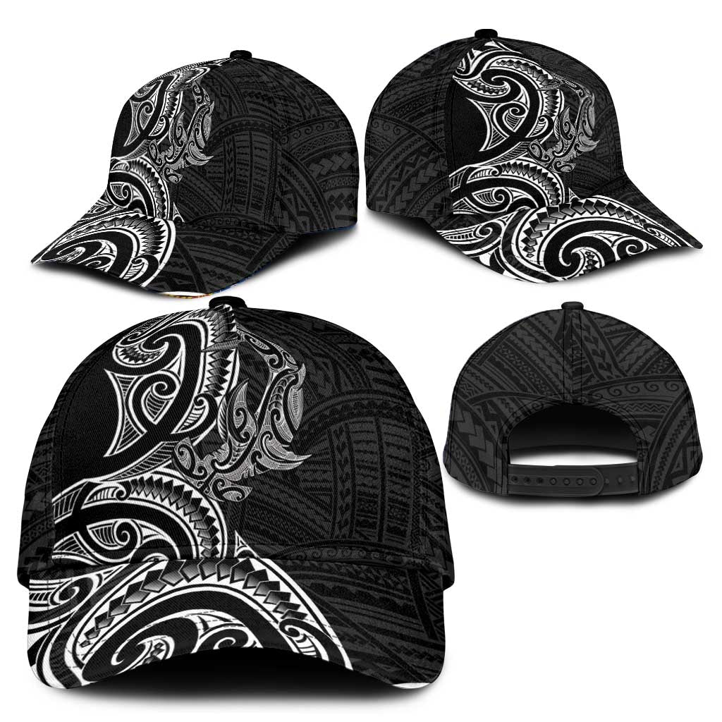 New Zealand Hammerhead Shark Classic Cap Maori Haehae Mangopare Black - Polynesian Pride