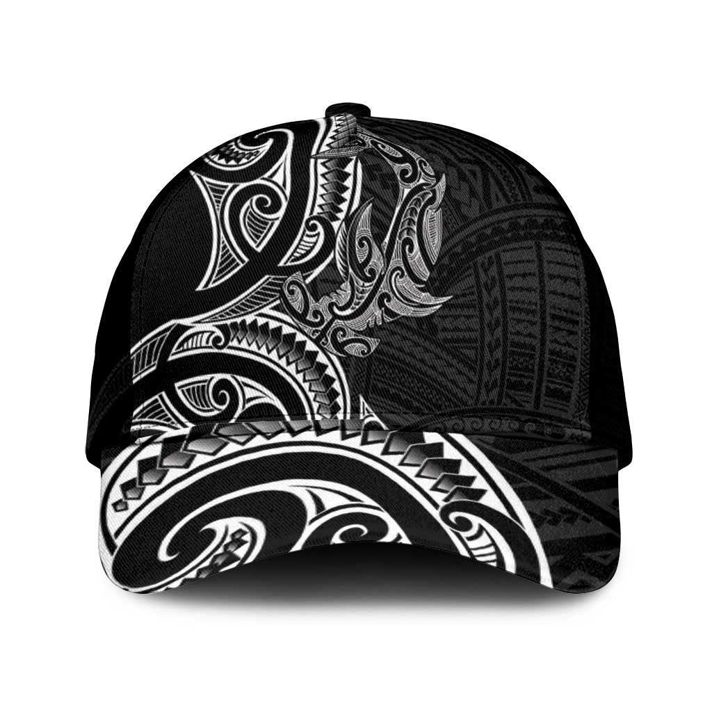 New Zealand Hammerhead Shark Mesh Trucker Cap Maori Haehae Mangopare Black - Polynesian Pride