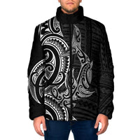 New Zealand Hammerhead Shark Padded Jacket Maori Haehae Mangopare Black LT14 Men Black - Polynesian Pride