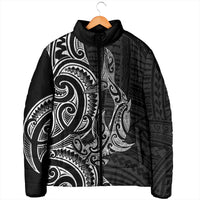 New Zealand Hammerhead Shark Padded Jacket Maori Haehae Mangopare Black LT14 - Polynesian Pride