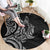 New Zealand Hammerhead Shark Round Carpet Maori Haehae Mangopare Black - Polynesian Pride