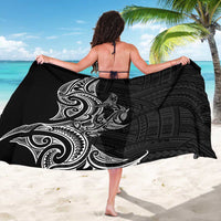 New Zealand Hammerhead Shark Sarong Maori Haehae Mangopare Black - Polynesian Pride