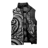 New Zealand Hammerhead Shark Sleeveless Puffer Jacket Maori Haehae Mangopare Black LT14 - Polynesian Pride