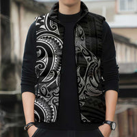 New Zealand Hammerhead Shark Sleeveless Puffer Jacket Maori Haehae Mangopare Black LT14 - Polynesian Pride