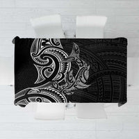 New Zealand Hammerhead Shark Tablecloth Maori Haehae Mangopare Black - Polynesian Pride
