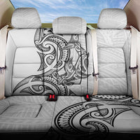 New Zealand Hammerhead Shark Back Car Seat Cover Maori Haehae Mangopare White - Polynesian Pride