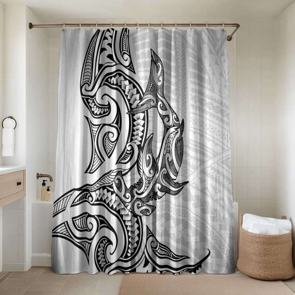 New Zealand Hammerhead Shark Bathroom Set Maori Haehae Mangopare White - Polynesian Pride