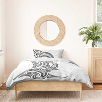 New Zealand Hammerhead Shark Bedding Set Maori Haehae Mangopare White - Polynesian Pride