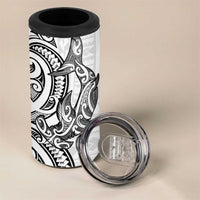 New Zealand Hammerhead Shark 4 in 1 Can Cooler Tumbler Maori Haehae Mangopare White - Polynesian Pride