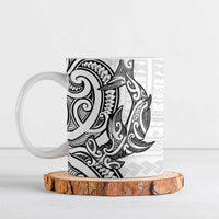 New Zealand Hammerhead Shark Ceramic Mug Maori Haehae Mangopare White - Polynesian Pride