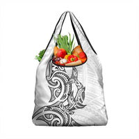 New Zealand Hammerhead Shark Grocery Bag Maori Haehae Mangopare White - Polynesian Pride
