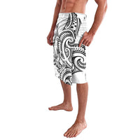 New Zealand Hammerhead Shark Lavalava Maori Haehae Mangopare White - Polynesian Pride