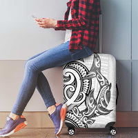 New Zealand Hammerhead Shark Luggage Cover Maori Haehae Mangopare White - Polynesian Pride
