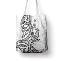 New Zealand Hammerhead Shark Tote Bag Maori Haehae Mangopare White - Polynesian Pride