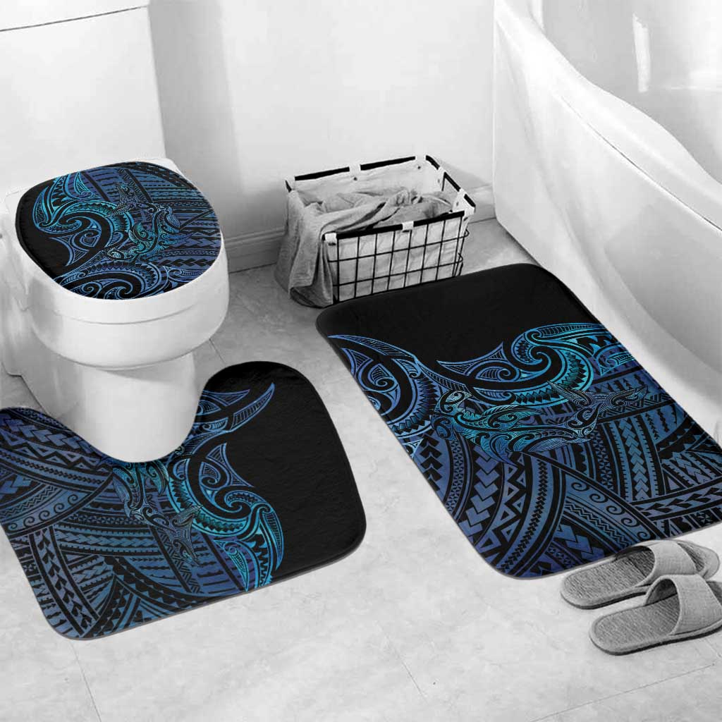 New Zealand Hammerhead Shark Bathroom Set Maori Haehae Mangopare Galaxy - Polynesian Pride