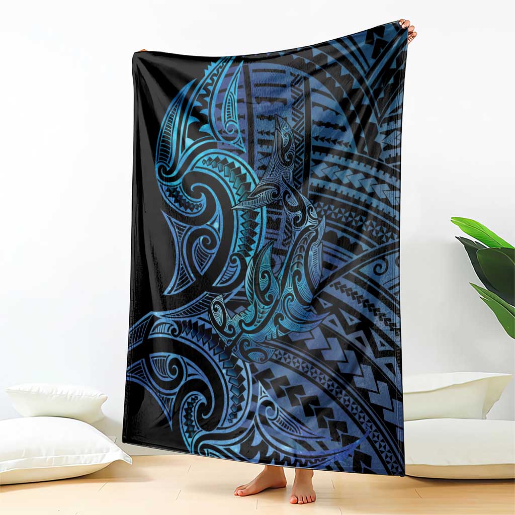 New Zealand Hammerhead Shark Blanket Maori Haehae Mangopare Galaxy - Polynesian Pride