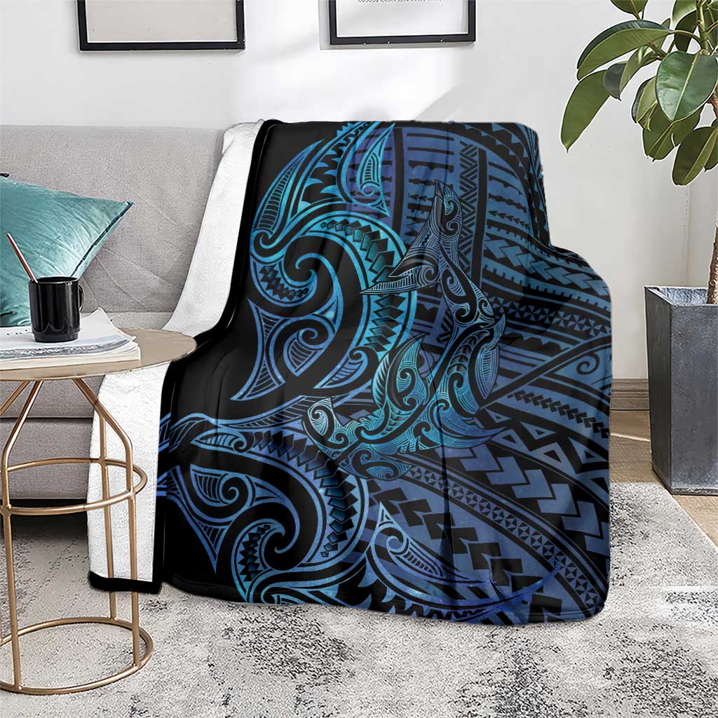 New Zealand Hammerhead Shark Blanket Maori Haehae Mangopare Galaxy - Polynesian Pride