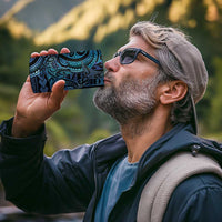 New Zealand Hammerhead Shark 4 in 1 Can Cooler Tumbler Maori Haehae Mangopare Galaxy - Polynesian Pride