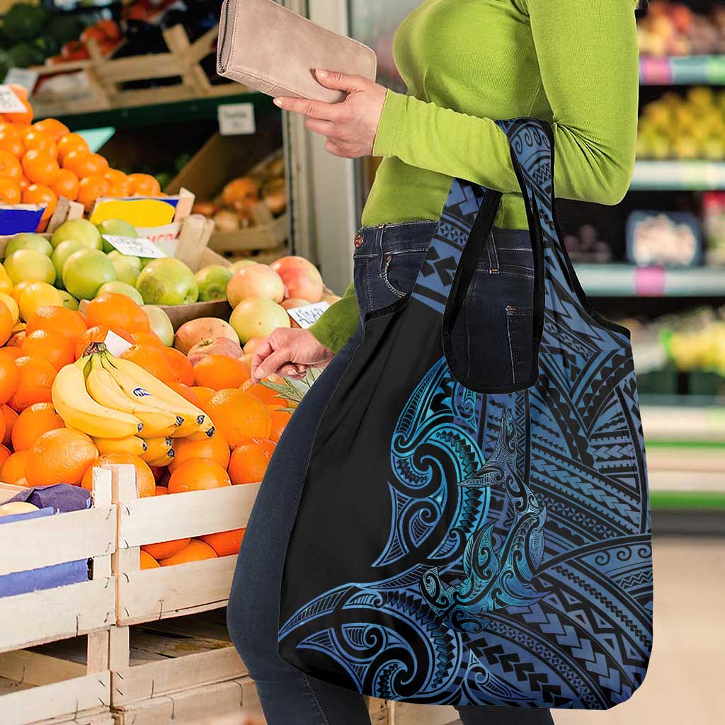 New Zealand Hammerhead Shark Grocery Bag Maori Haehae Mangopare Galaxy - Polynesian Pride
