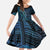 New Zealand Hammerhead Shark Kid Short Sleeve Dress Maori Haehae Mangopare Galaxy - Polynesian Pride