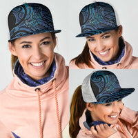 New Zealand Hammerhead Shark Mesh Trucker Cap Maori Haehae Mangopare Galaxy - Polynesian Pride