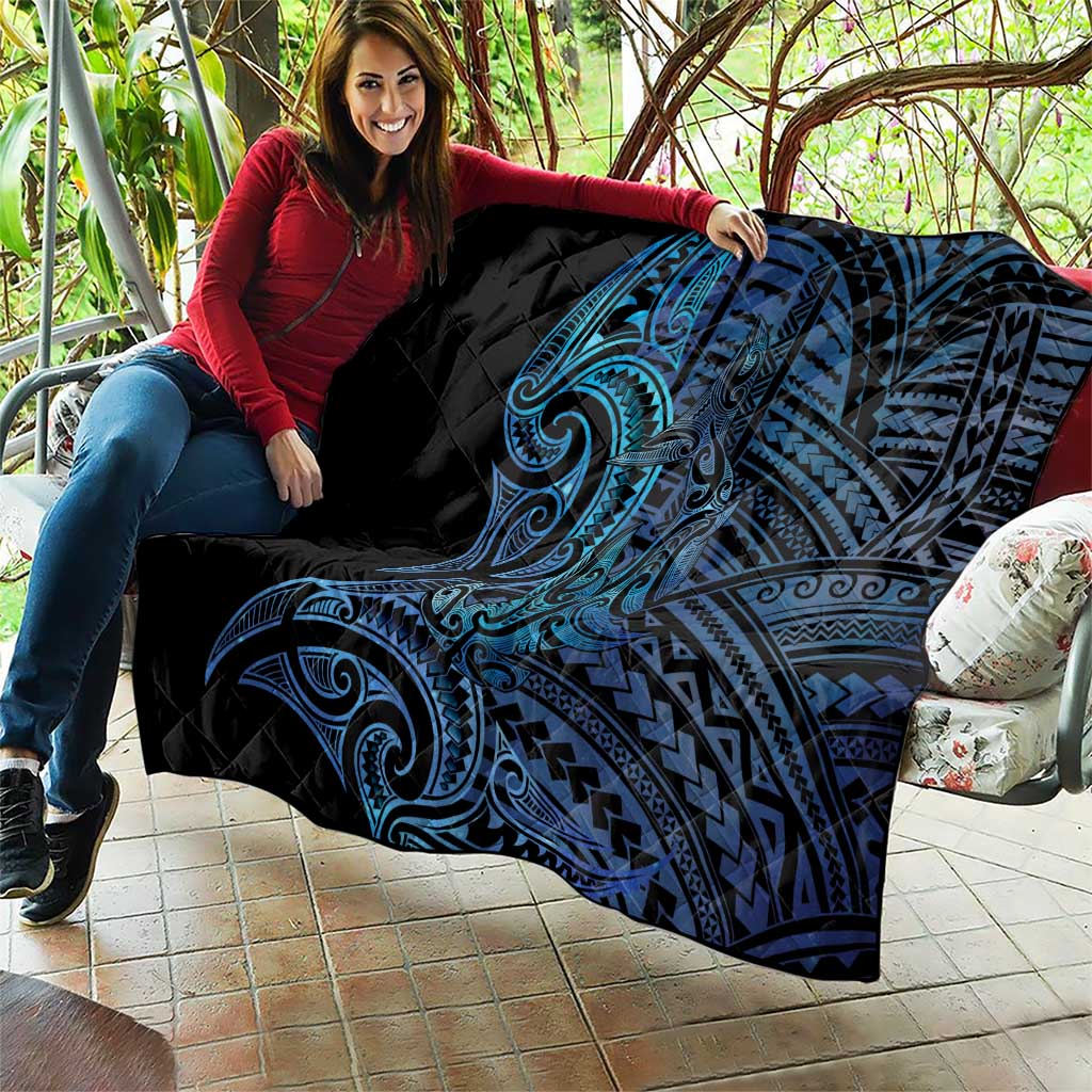 New Zealand Hammerhead Shark Quilt Maori Haehae Mangopare Galaxy - Polynesian Pride