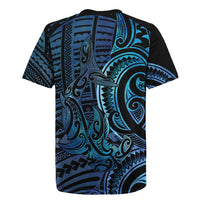 New Zealand Hammerhead Shark Rugby Jersey Maori Haehae Mangopare Galaxy - Polynesian Pride