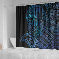 New Zealand Hammerhead Shark Shower Curtain Maori Haehae Mangopare Galaxy - Polynesian Pride