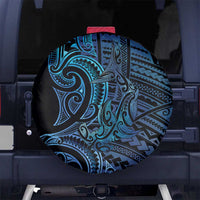 New Zealand Hammerhead Shark Spare Tire Cover Maori Haehae Mangopare Galaxy - Polynesian Pride